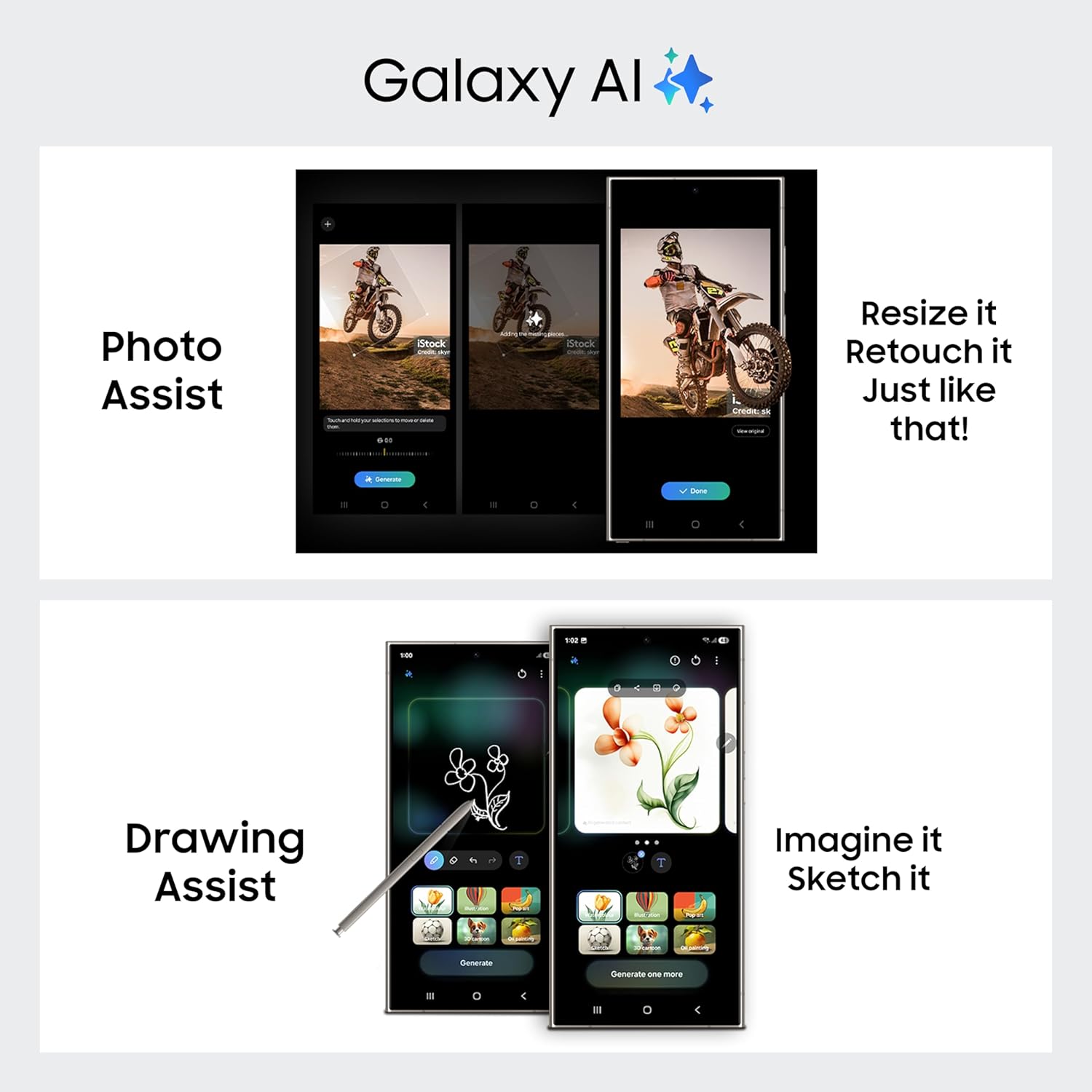 Samsung Galaxy S24 Ultra 5G AI Smartphone with Galaxy AI (Titanium Gray, 12GB, 256GB Storage), Snapdragon 8 Gen 3, 200 MP Camera with ProVisual Engine and 5000mAh Battery - View 4